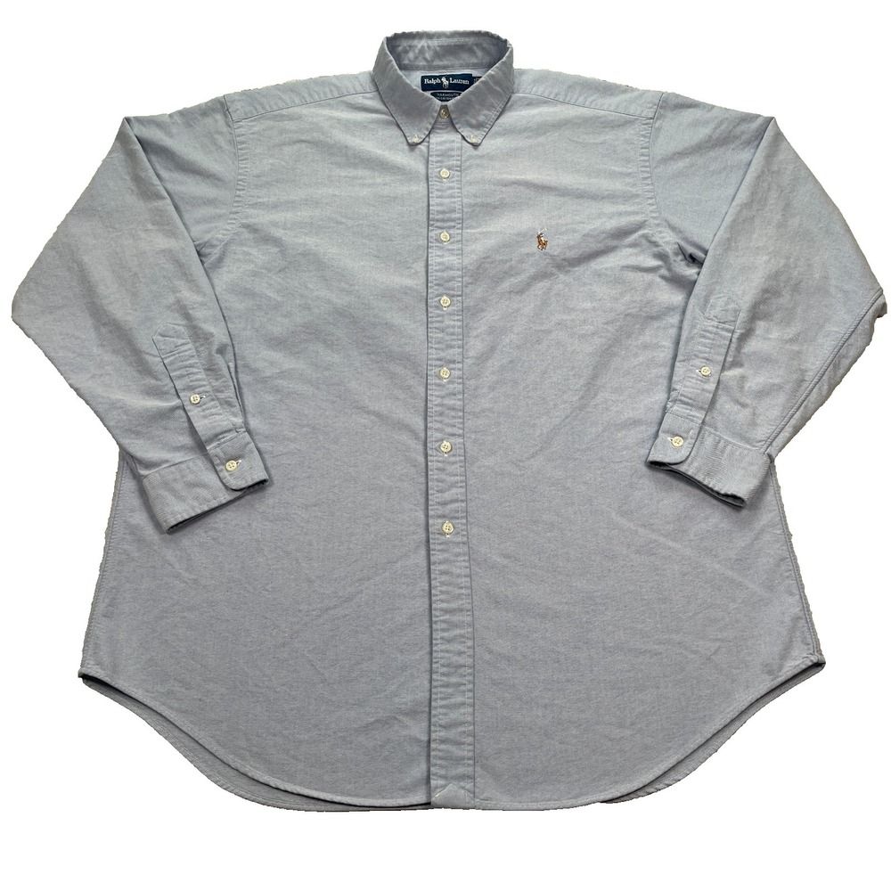 Ralph Lauren Yarmouth Oxford Shirt Men's Size‎ (17-35) Blue Long Sleeve